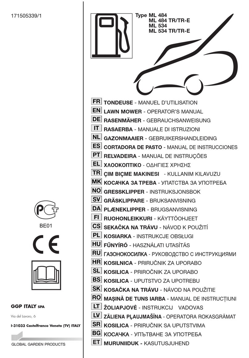 GGP ITALY SPA ML 484 TR/TR-E Operator's manual
