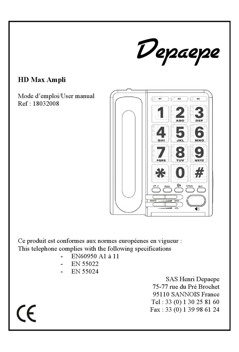 Depaepe Telecom HD MAX AMPLI User manual