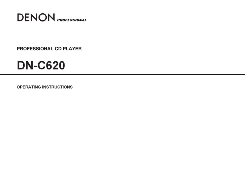 Denon Dn-c620 - Dnc620 Professional Broadcast Cd... operating instructions