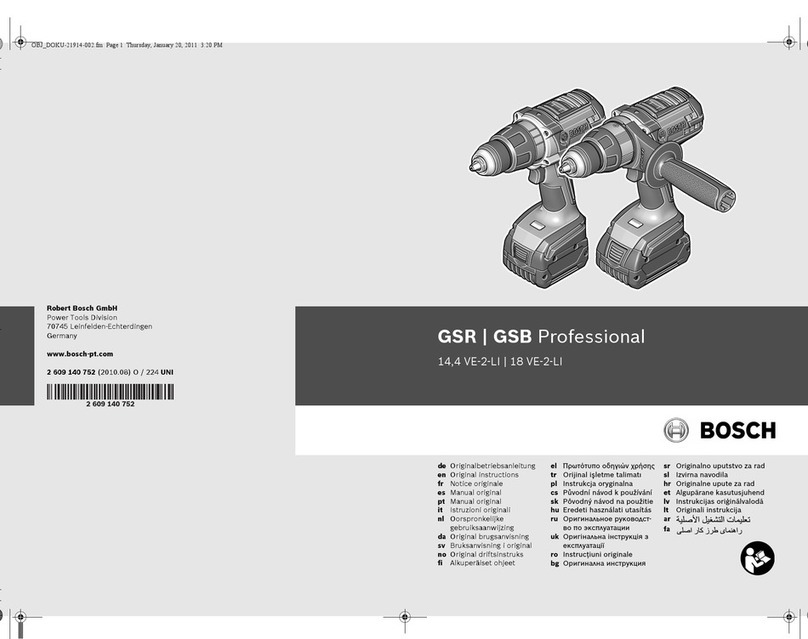 Bosch GSR 14 Original instructions Bosch GSR 14 Original instructions