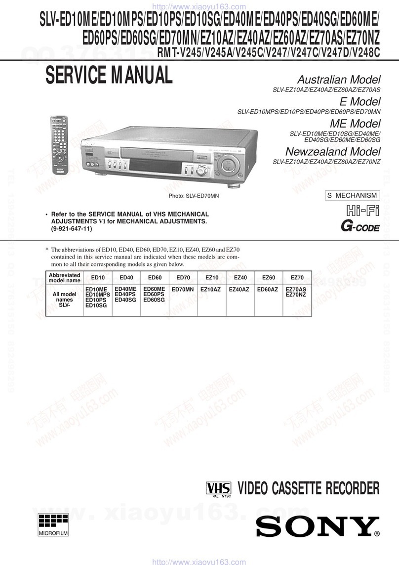 Sony SLV-ED10ME Service manual