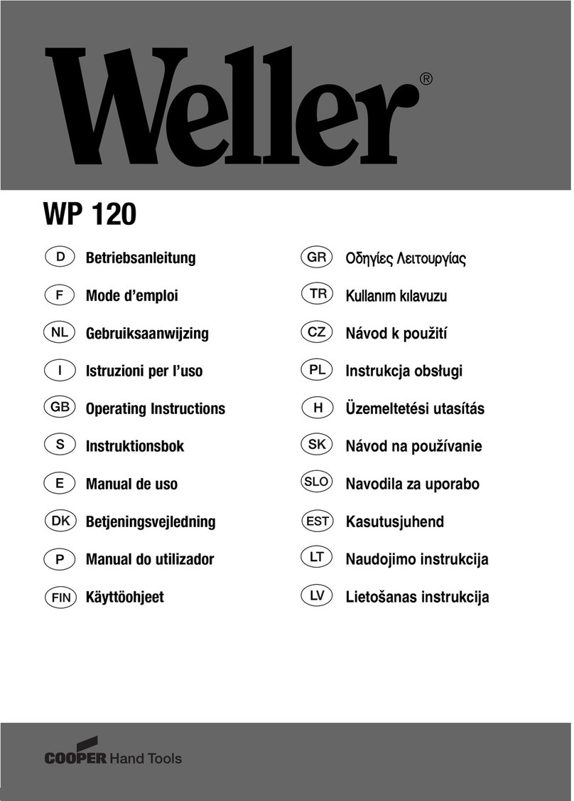 Weller WP 120 operating instructions