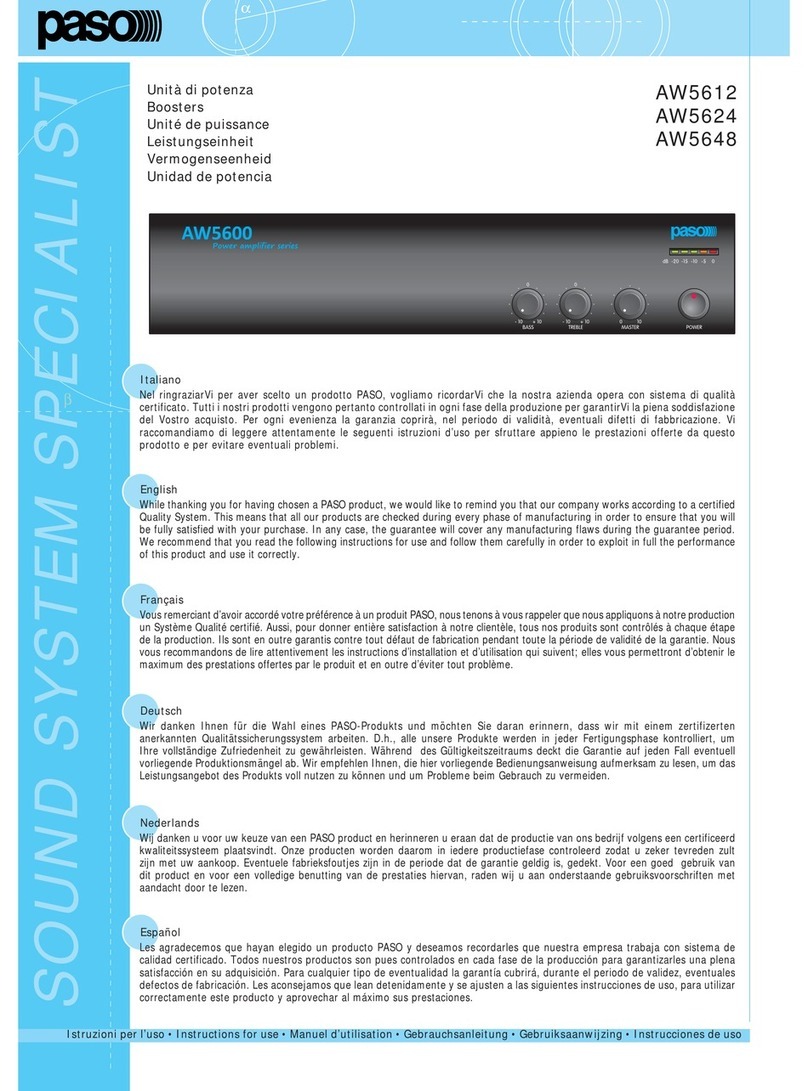 Paso Sound Products AW5612 Instructions for use