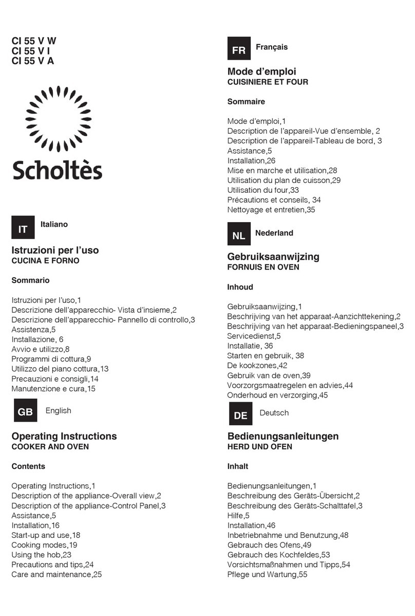 SCHOLTES CI 55 V W operating instructions
