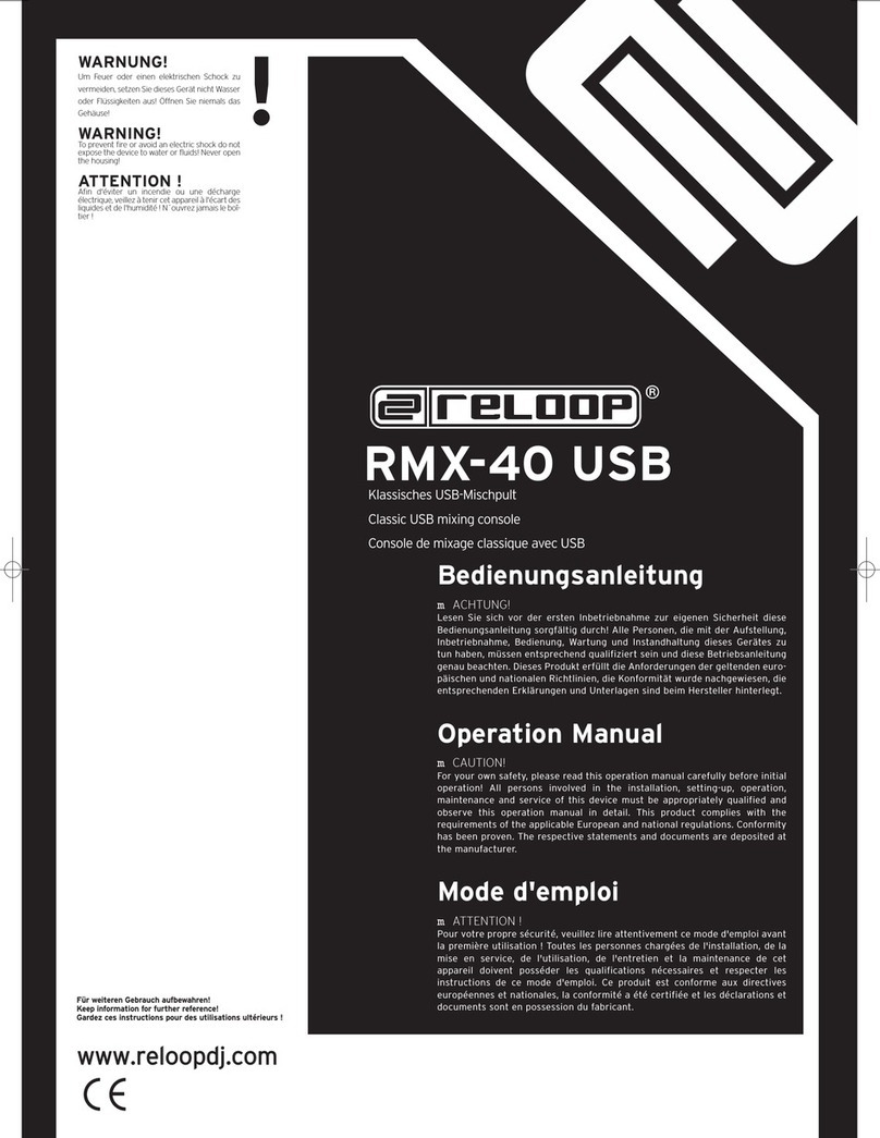 Reloop RMX-40 USB User manual
