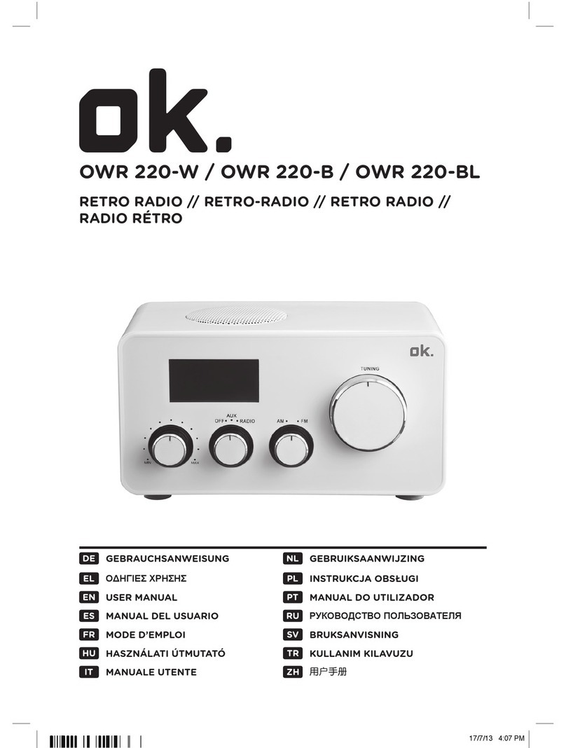 O.K. OWR 220-W user manual