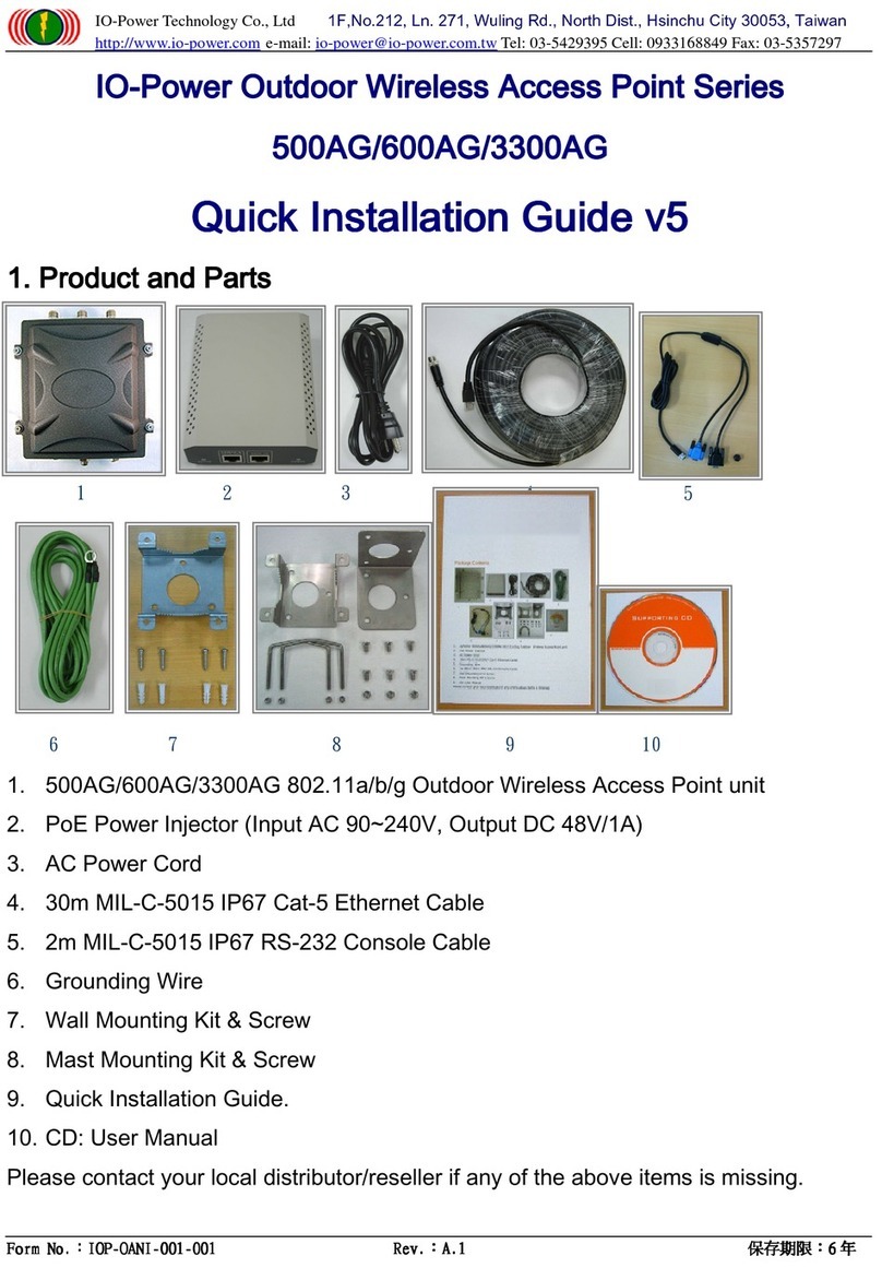 IO-Power Technology 500AG SERIES Quick installation guide