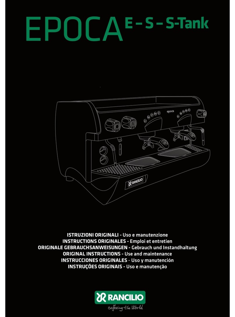 Rancilio EPOCA E-S-S-Tank User guide