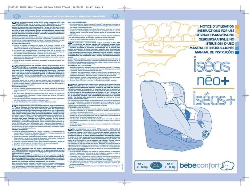 BEBE CONFORT ISEOS Instructions for use