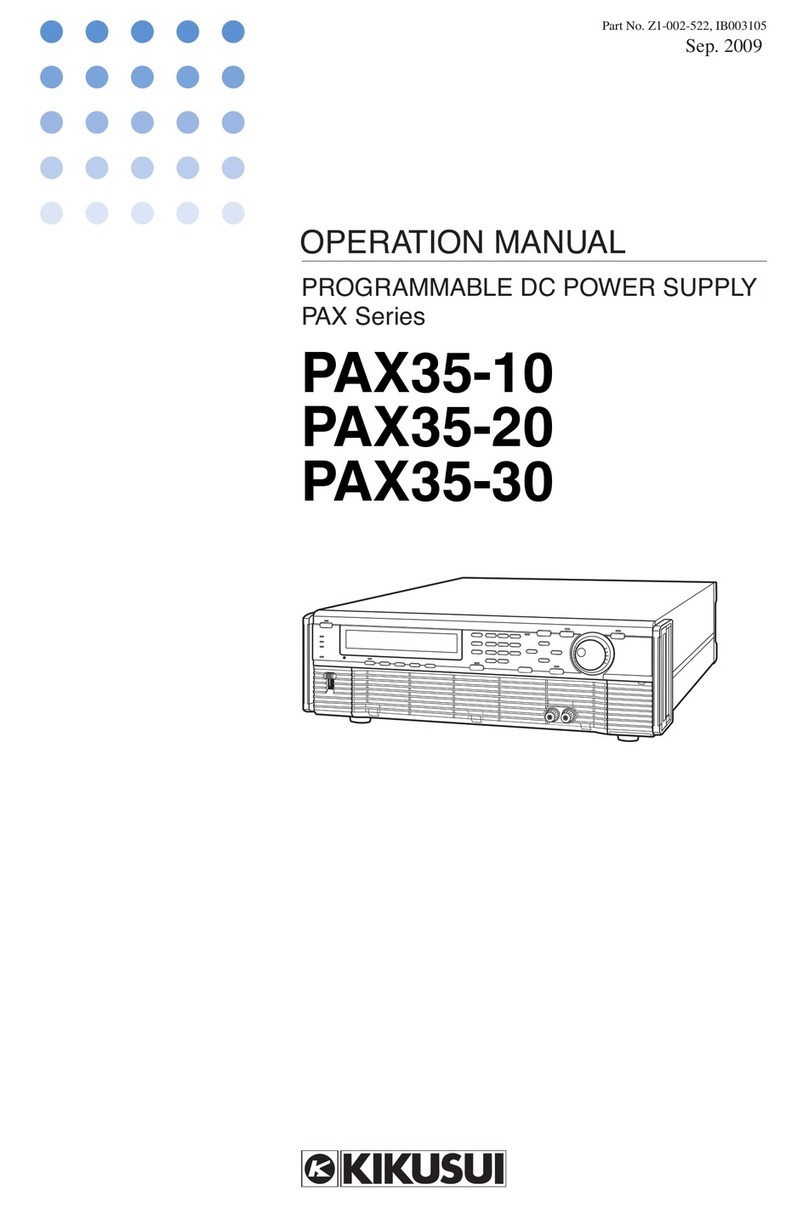 Kikusui PAX35-10 Operation manual