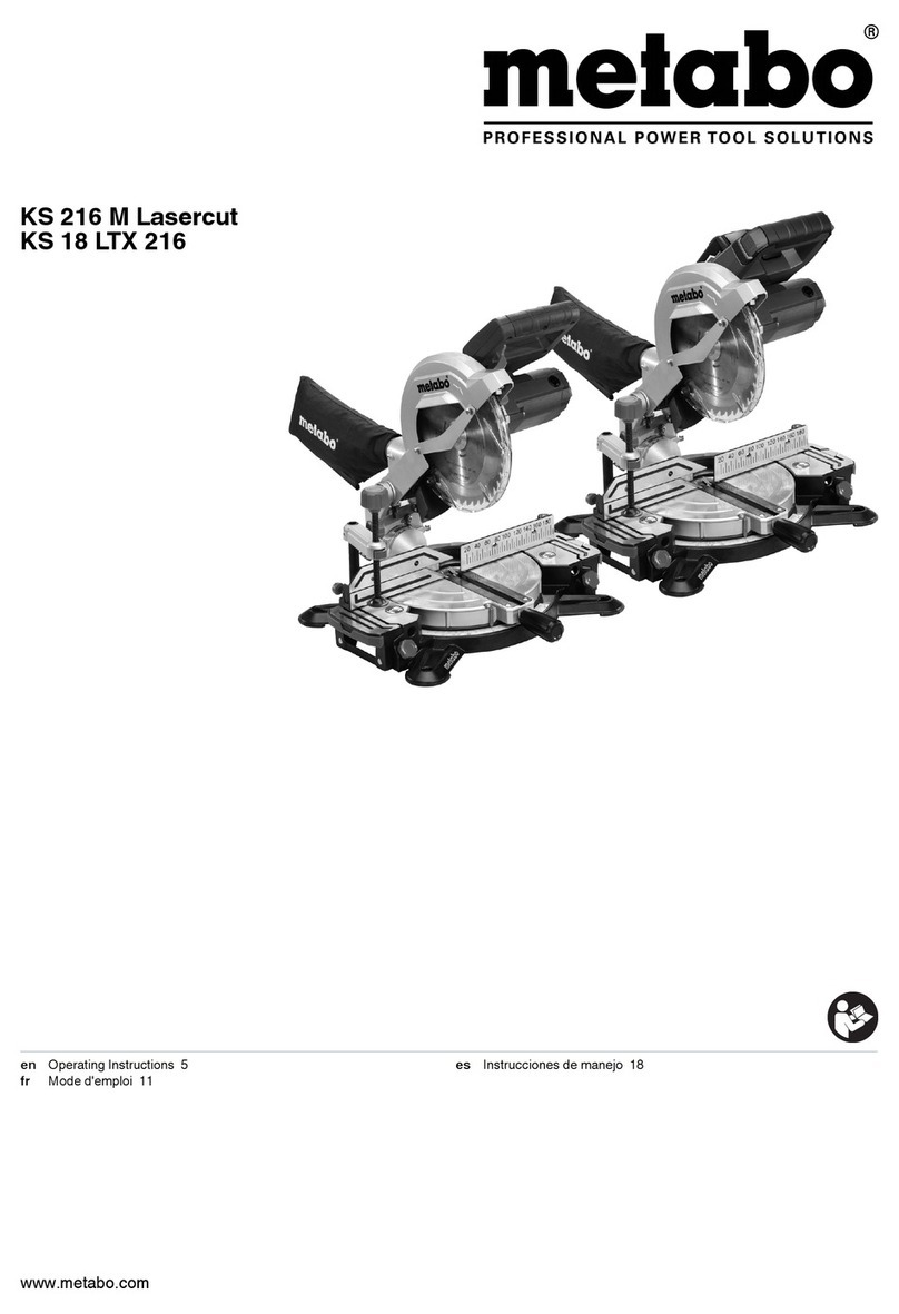 Metabo KS 216 M Lasercut operating instructions
