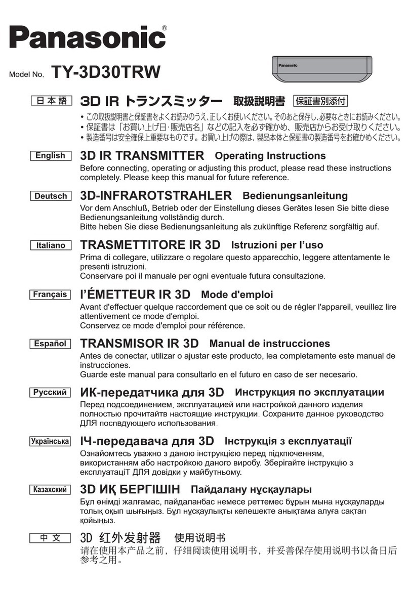 Panasonic TY-3D30TRW User manual Panasonic TY-3D30TRW User manual