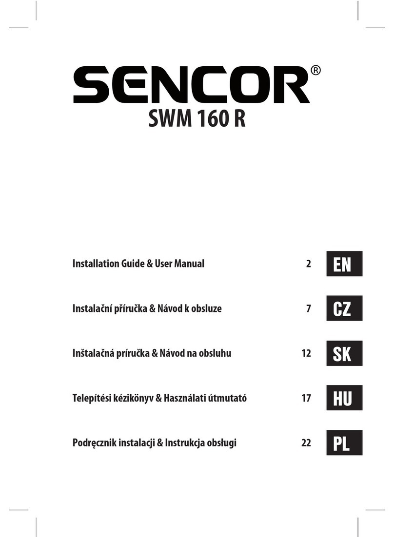 Sencor SWM 160 R Installation guide & user manual