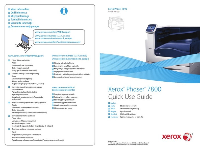 Xerox Phaser 7800 Operating manual