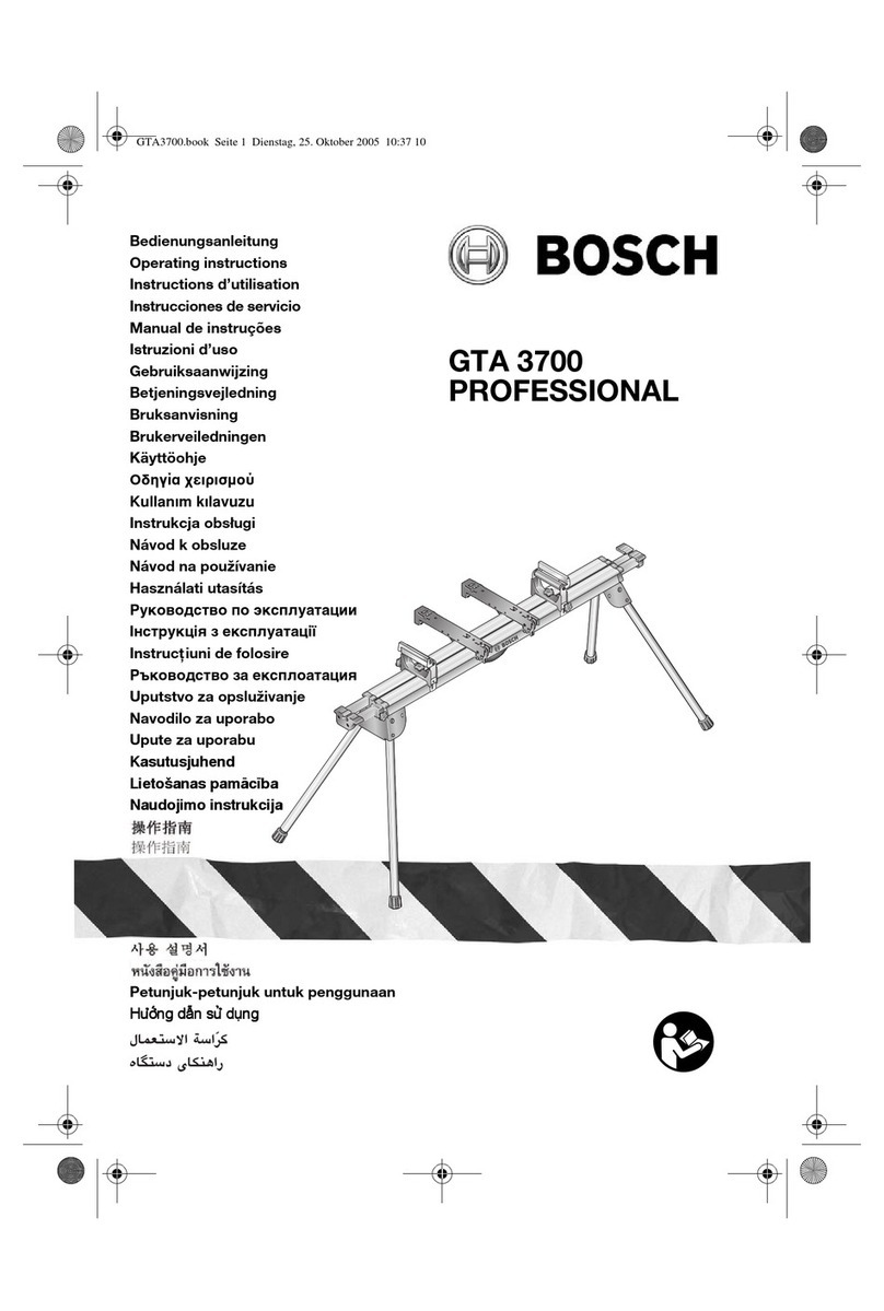 Bosch GTA 3700 User manual