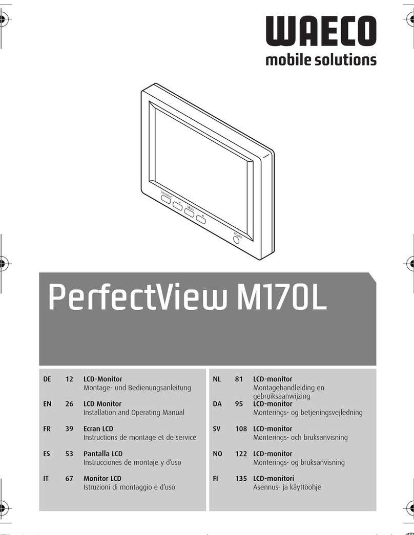 Waeco PerfectView M170L Installation and operating manual