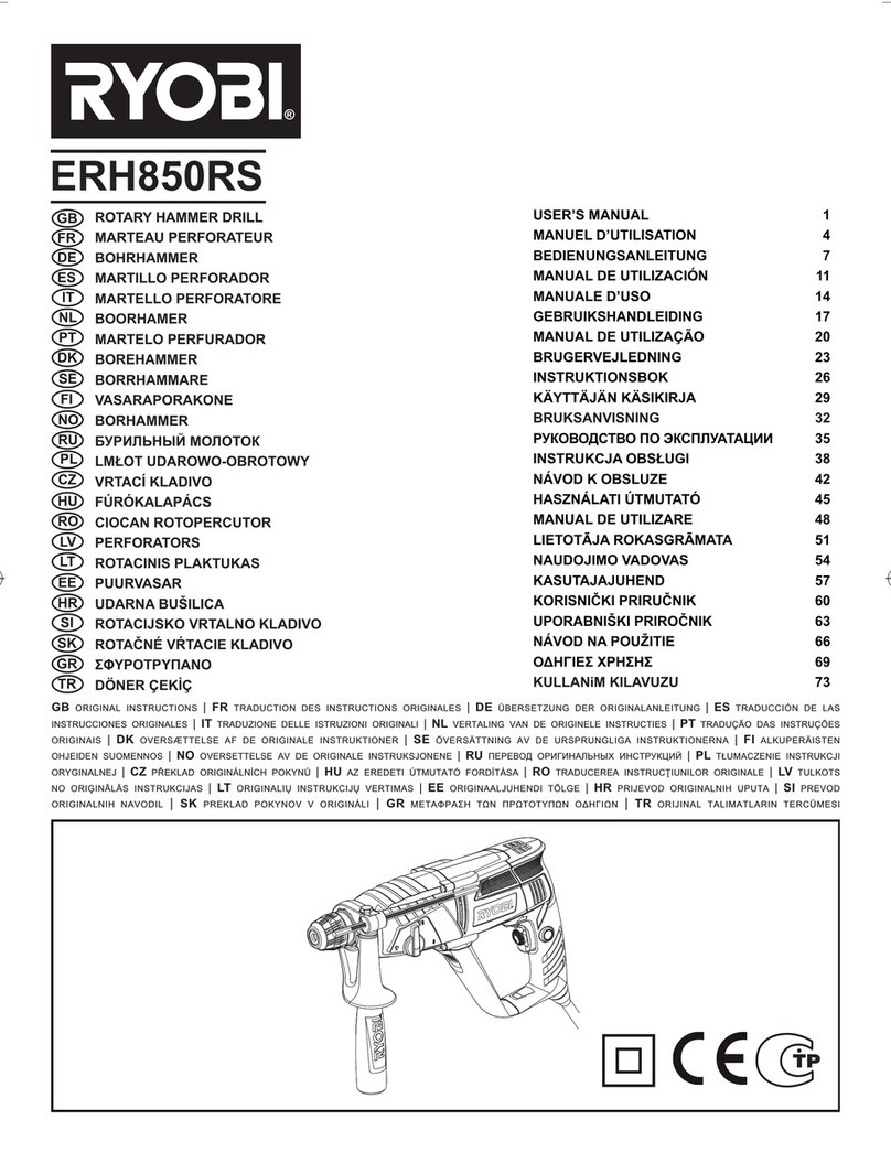 Ryobi ERH850RS user manual