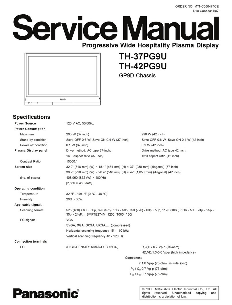 Panasonic TH-37PG9U User manual