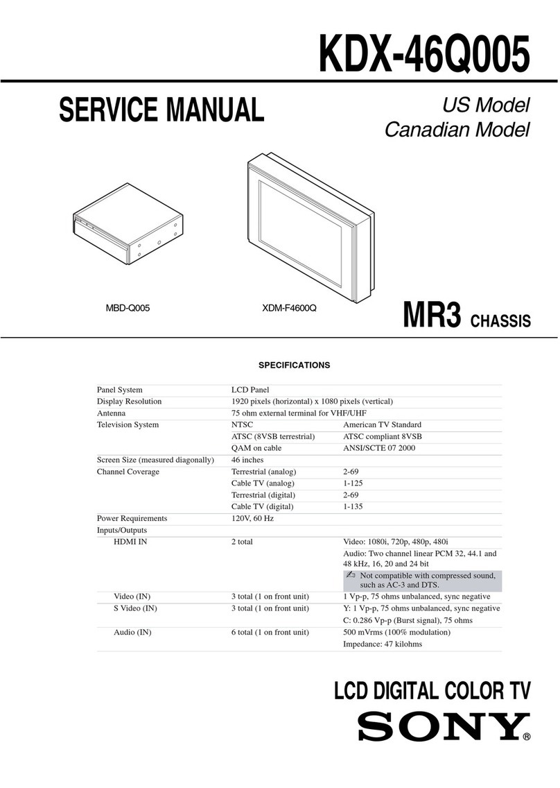 Sony QUALIA KDX-46Q005 User manual