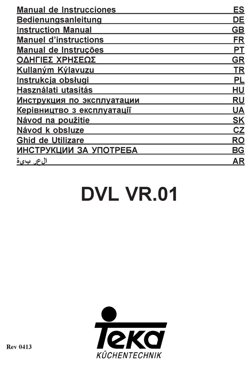 Teka DVL VR.01 instruction manual