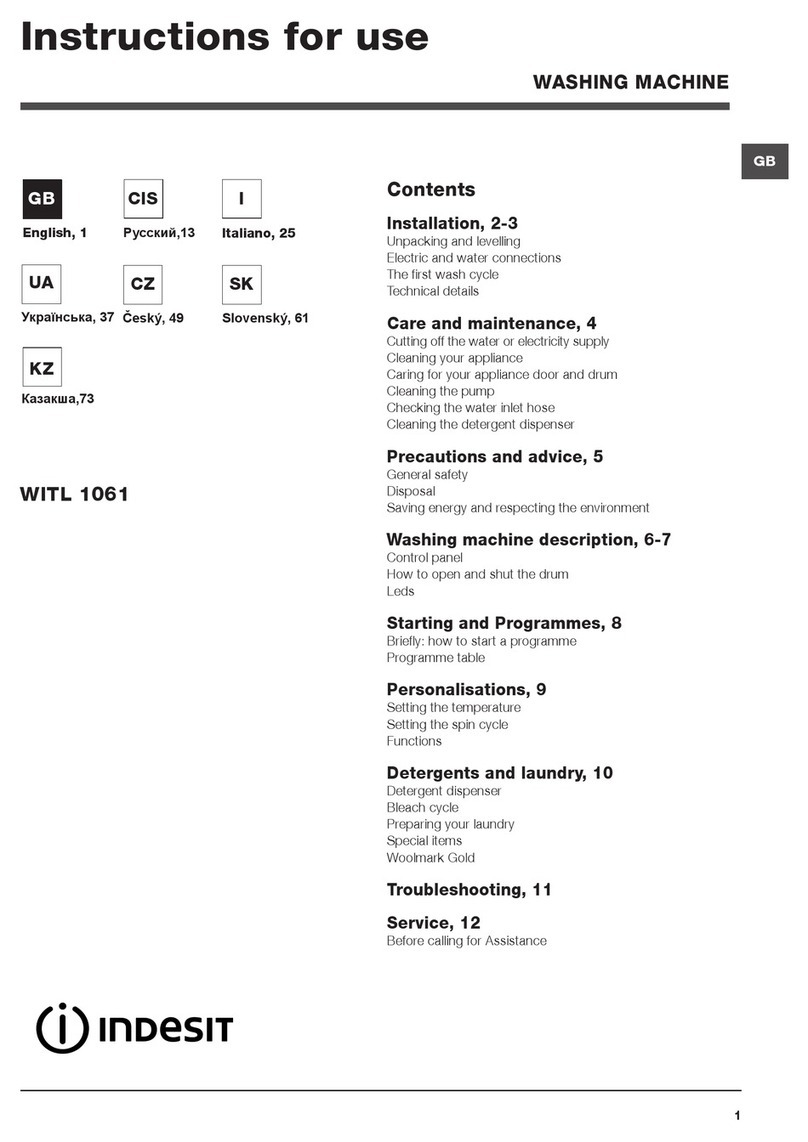 Indesit WITL 1061 User manual