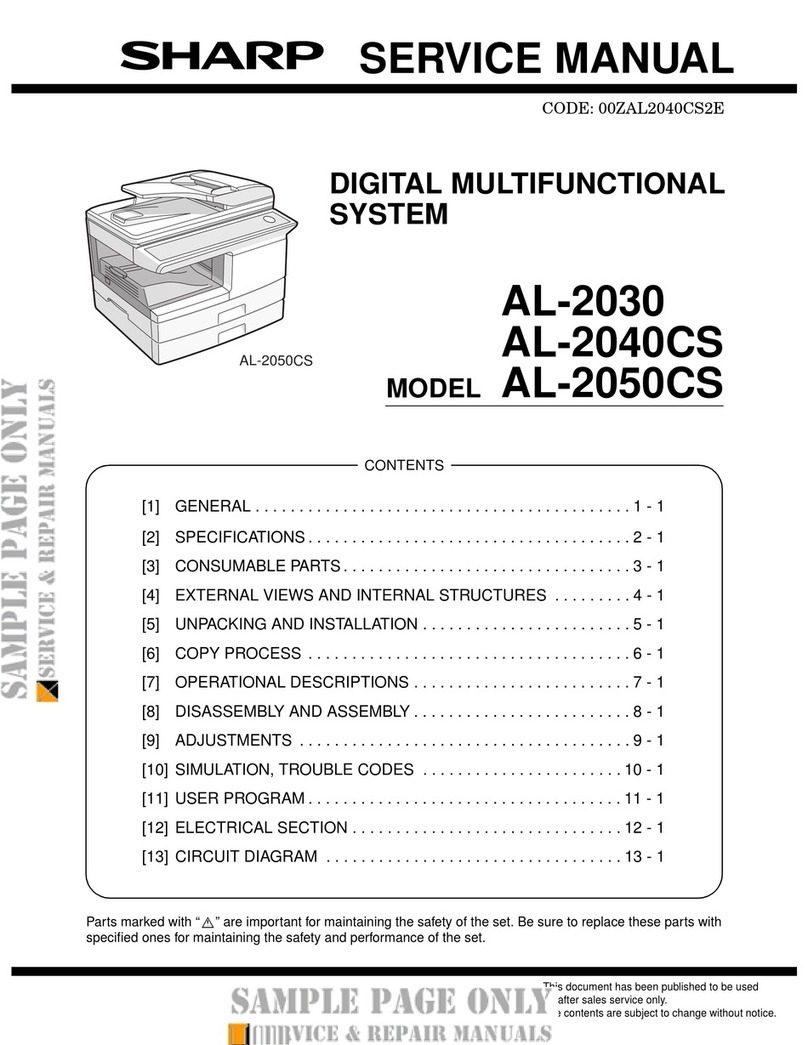 Sharp AL-2030 User manual