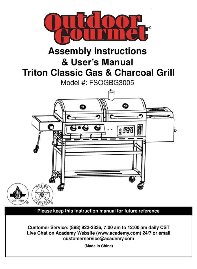 Outdoor Gourmet FSOGBG3005 Assembly instructions and user's manual