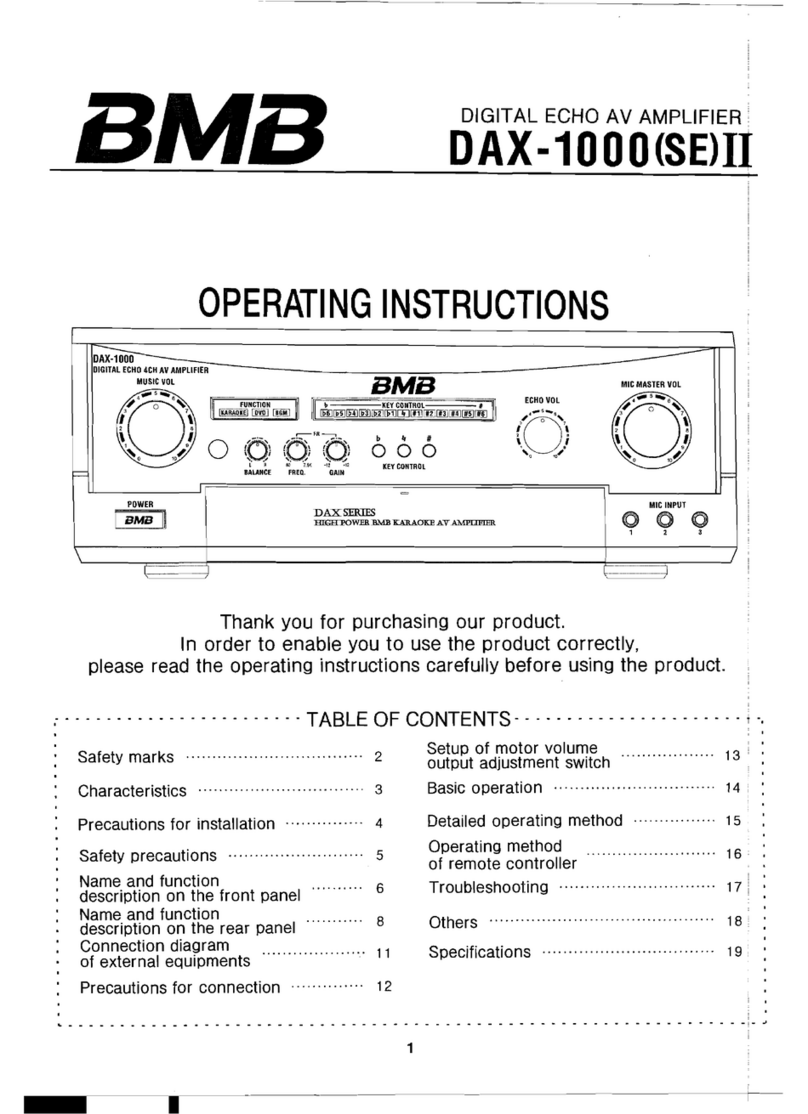 BMB DAX-1000 SE II operating instructions