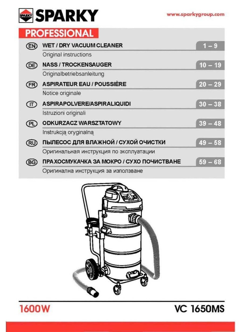 Sparky Group VC 1650MS User manual Sparky Group VC 1650MS User manual