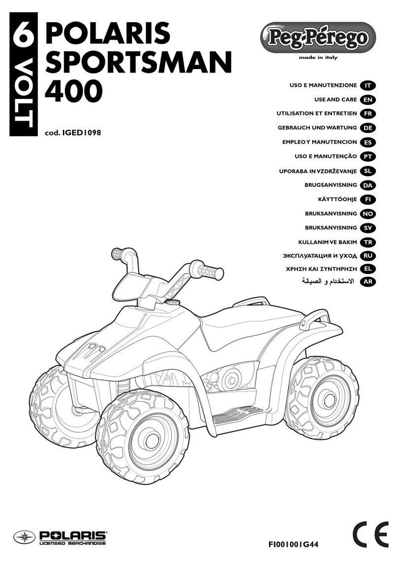 Peg-Perego POLARIS SPORTSMAN 400 Use and care