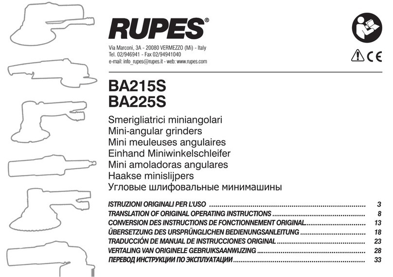 Rupes BA215S operating instructions Rupes BA215S operating instructions