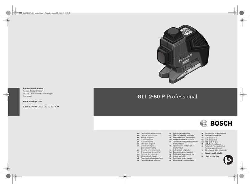 Bosch GLL 2-80 P Professional User manual