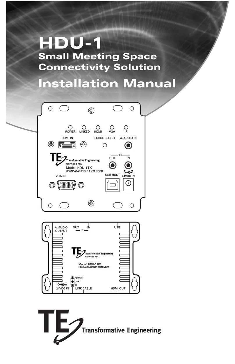 TE HDU-1 installation manual