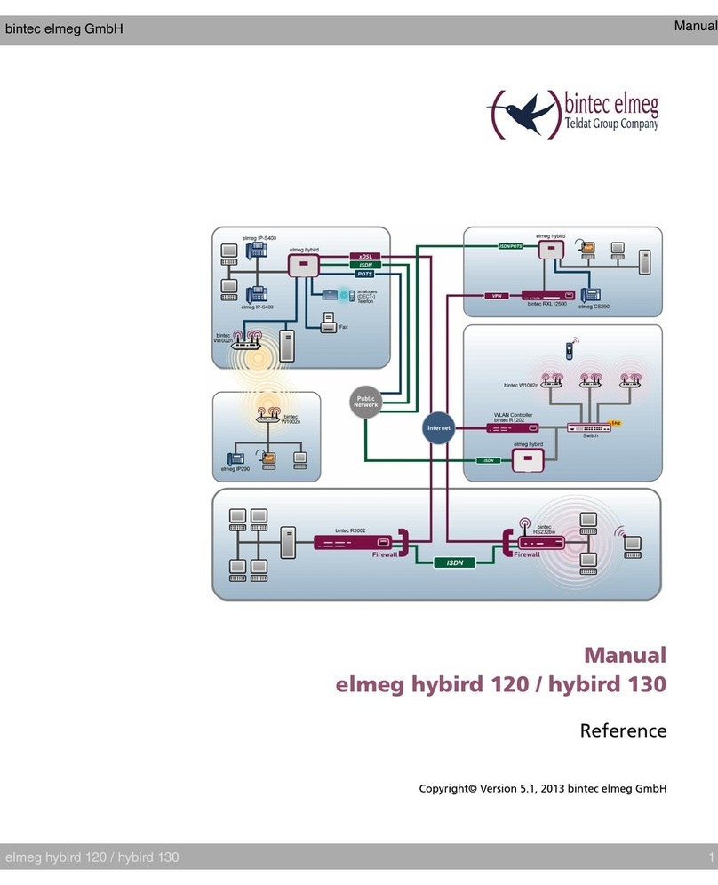 BinTec elmeg hybird 120 Reference manual