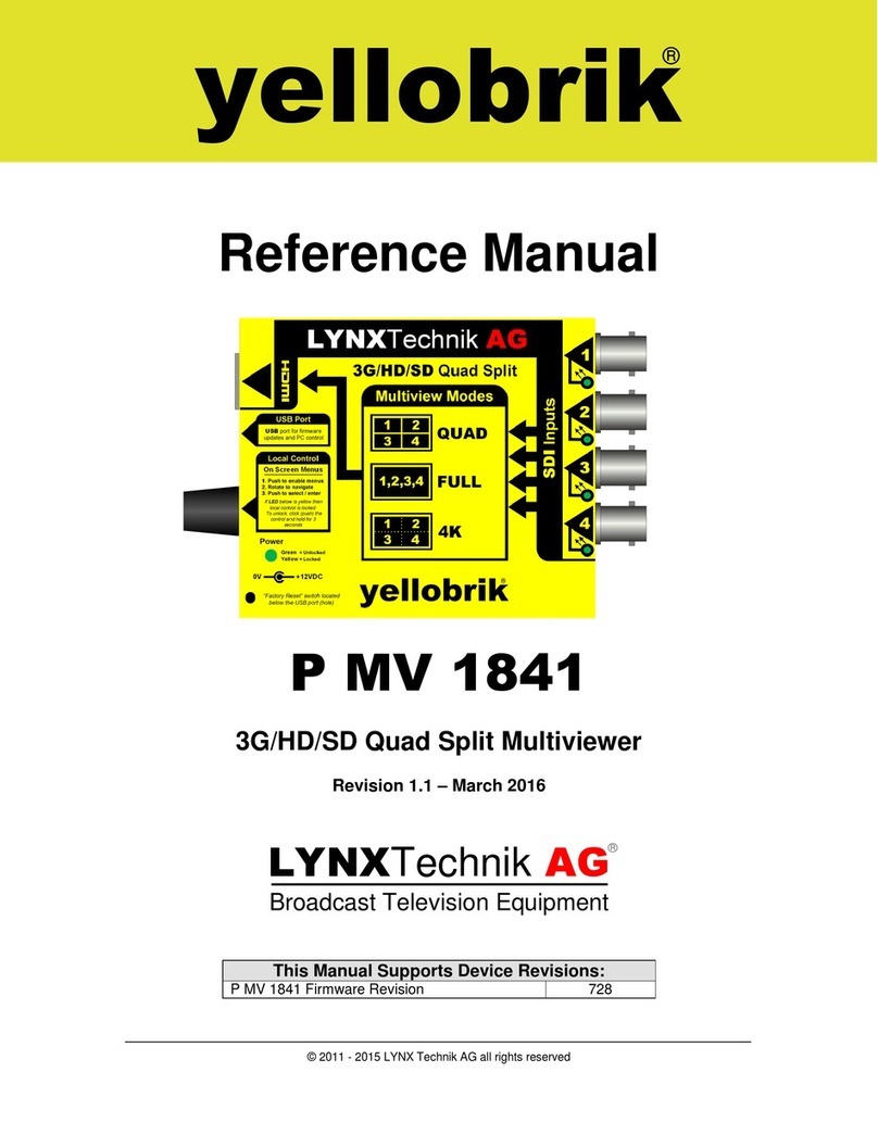 Yellobrik P MV 1841 Reference manual