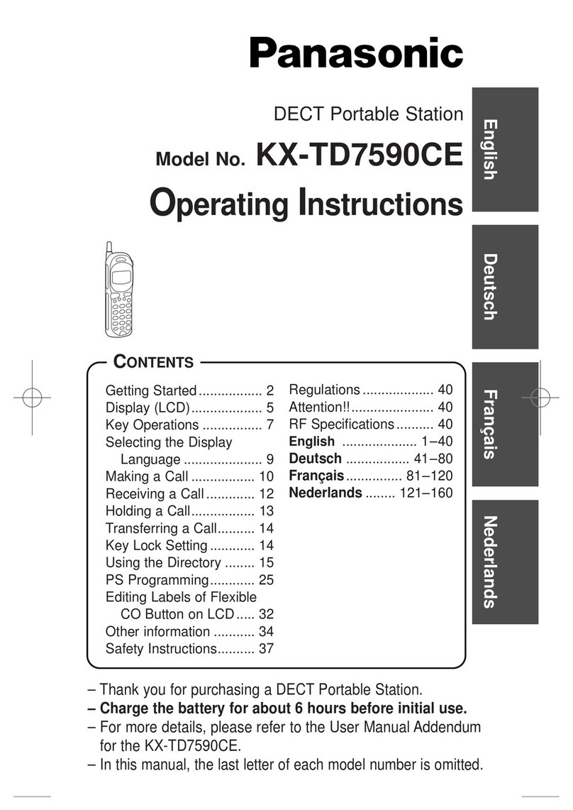 Panasonic KX-TD7590CE operating instructions