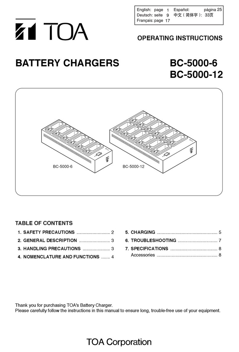 Toa BC-5000-6 operating instructions