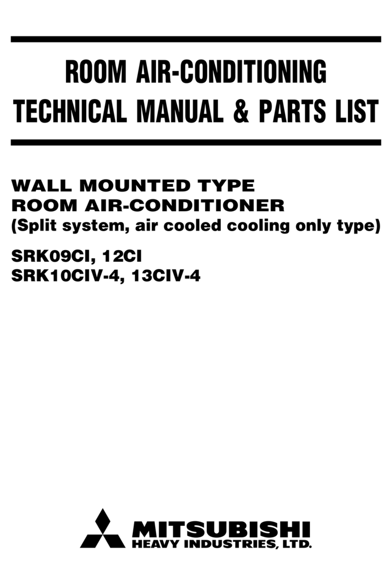 Mitsubishi Heavy Industries SRK09CI TECHNICAL MANUAL & PARTS LIST