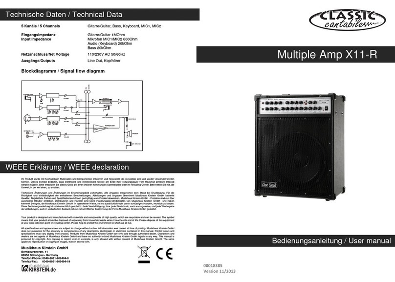 Classic Cantabile X11-R user manual
