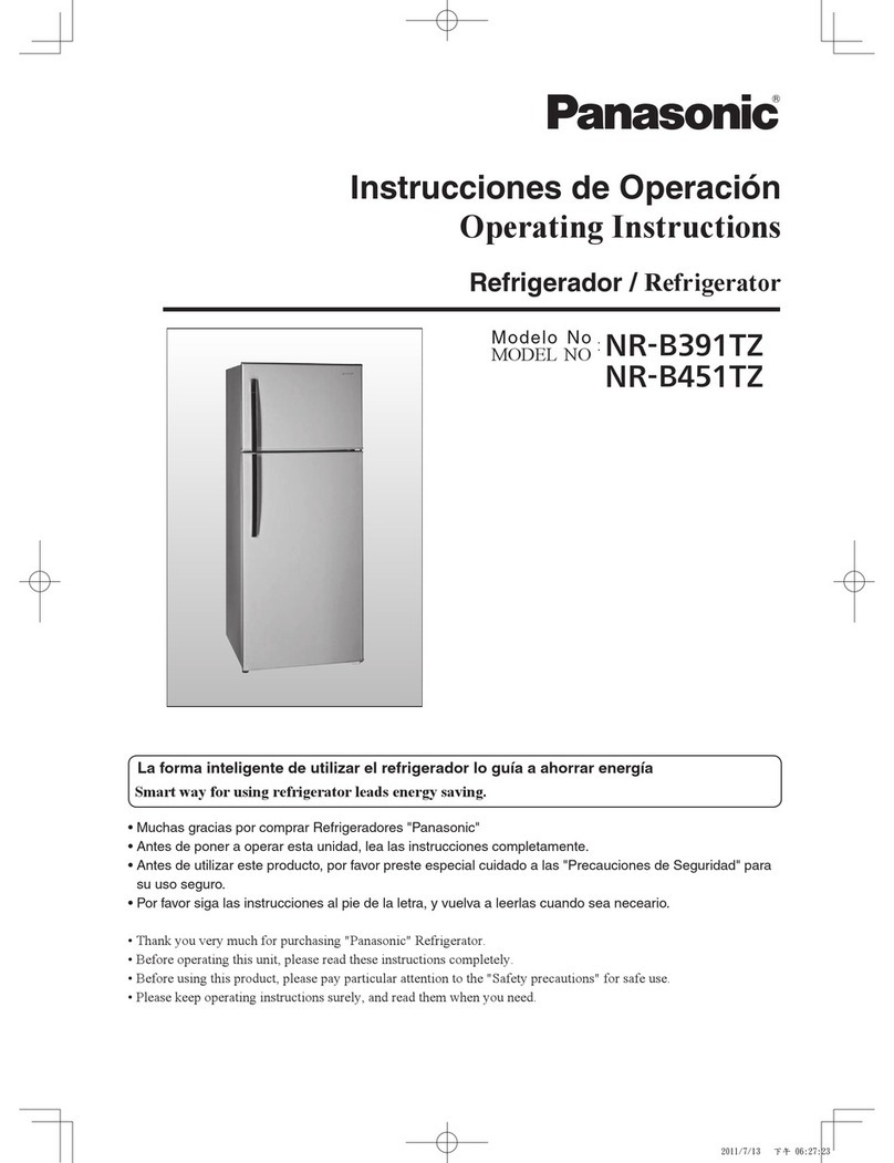 Panasonic NR-B391TZ operating instructions