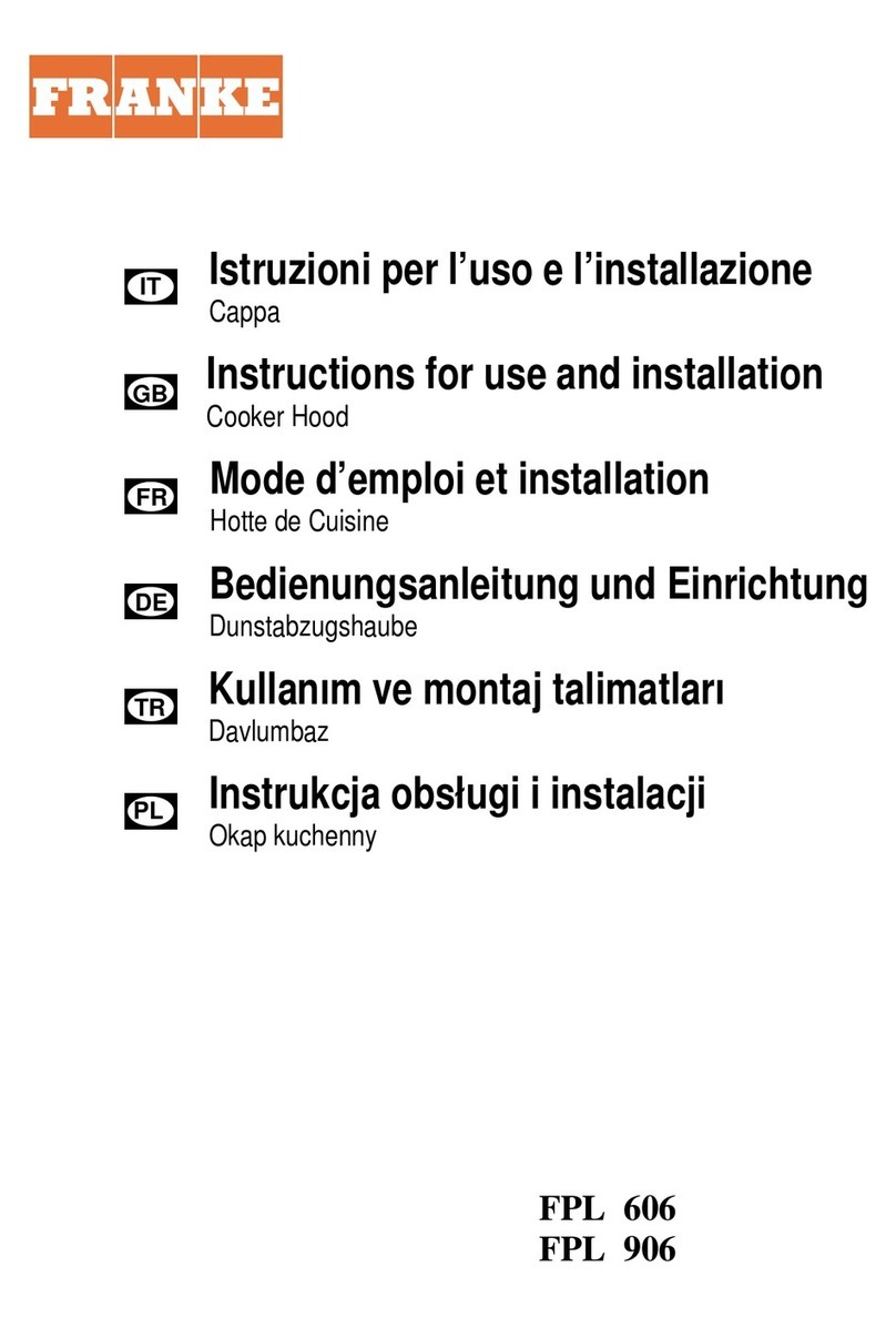 Franke FPL 606 Instructions for use and installation