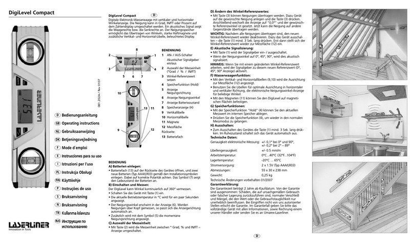 LaserLine DigiLevel Compact operating instructions