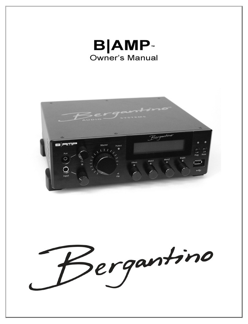 B-AMP Bergantino owner's manual