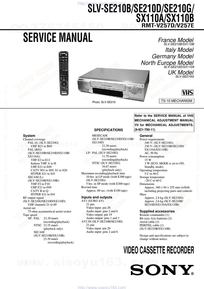 Sony SLV-SE210B User manual