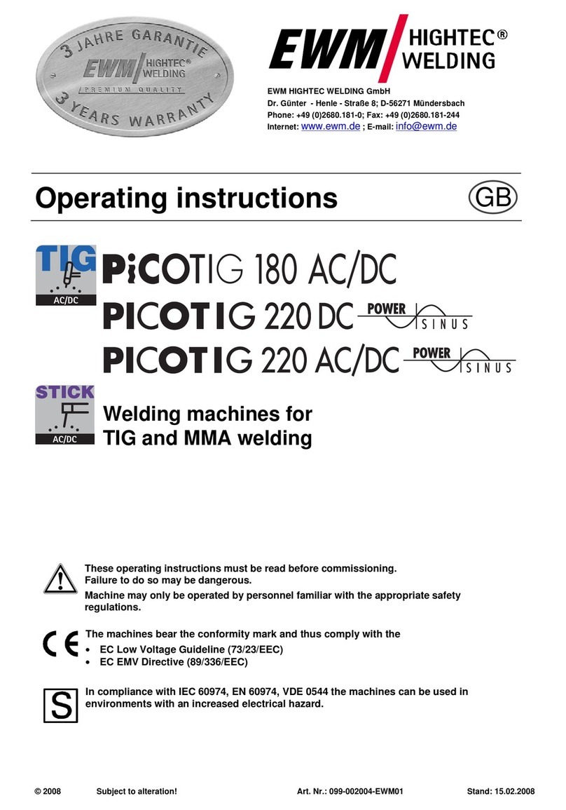 EWM PICOTIG 180 AC/DC User manual