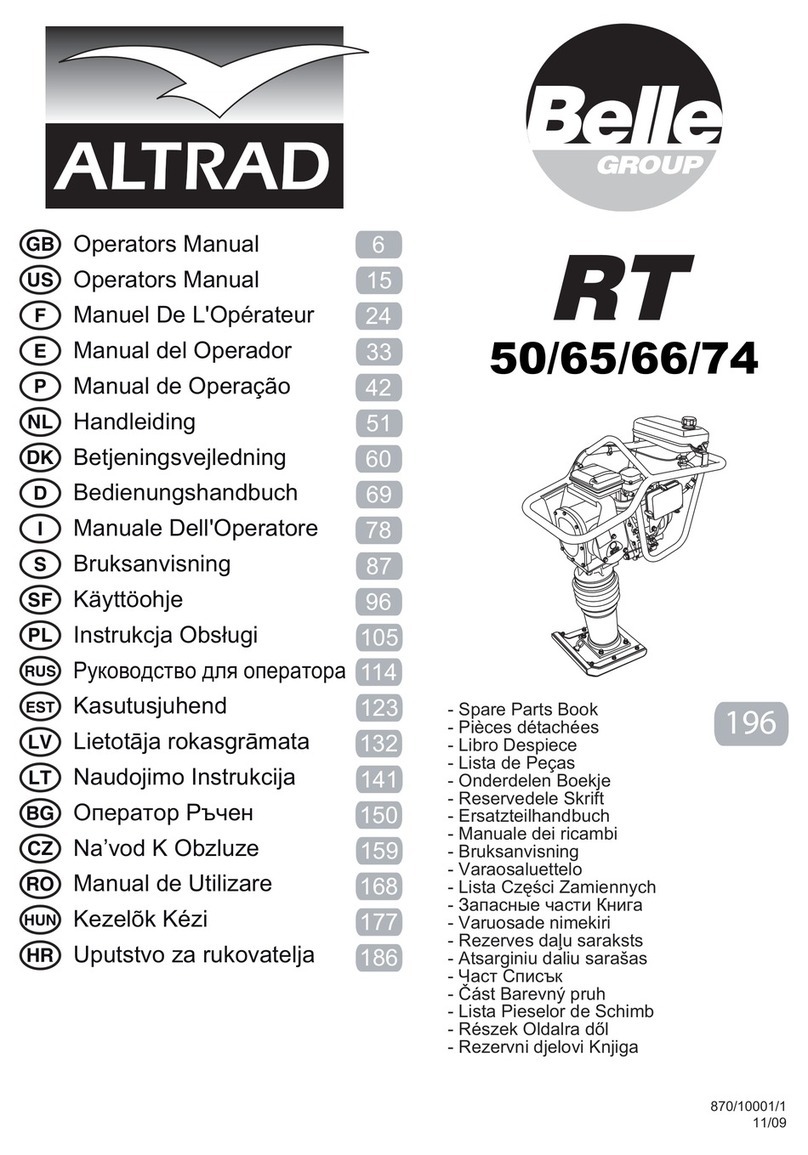 Altrad RT50 Operator's manual
