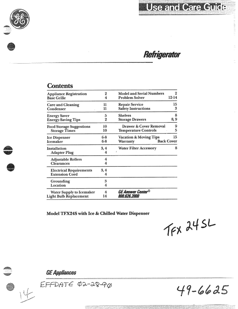 GE TFX24S User manual GE TFX24S User manual