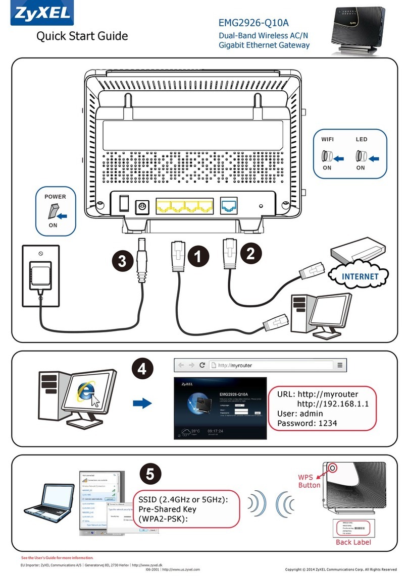ZyXEL Communications EMG2926-Q10A quick start guide
