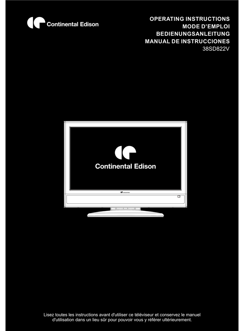 CONTINENTAL EDISON 38SD822V User manual