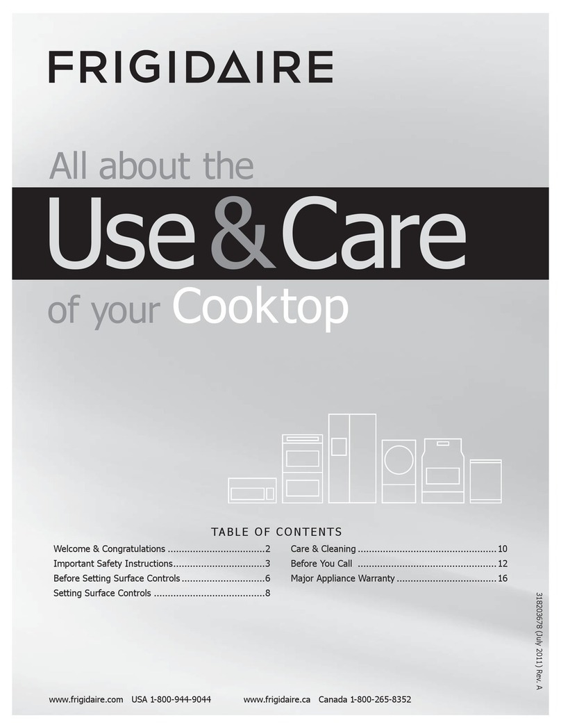 Frigidaire FPGC3087MS Owner's manual